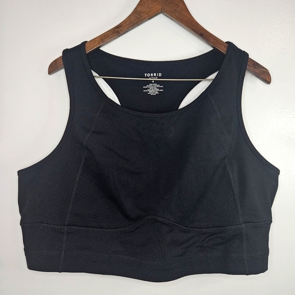 TORRID Women's Black Longline Wicking Sports Bra - Picture 2 of 7